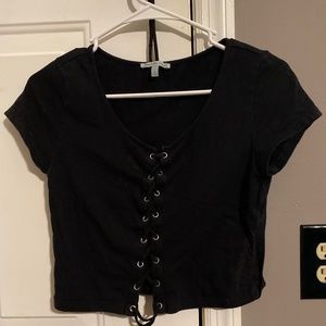 Charlotte Russe cropped shirt